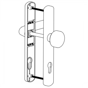 DOOR HANDLE AL JUMBO LARA 85 MM AXIS LONG&WIDE KNOB TYPE 8003