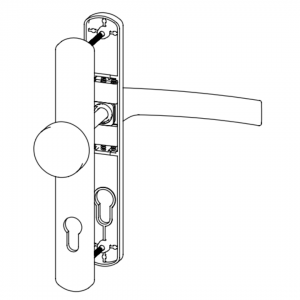 DOOR HANDLE AL JUMBO LARA 85 MM AXIS LONG&WIDE KNOB TYPE 8003