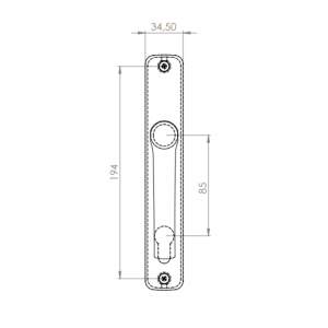 DOOR HANDLE AL LARA 85 MM AXIS 9016