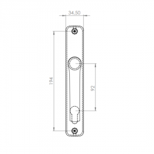 DOOR HANDLE AL LARA 92 MM AXIS 8003