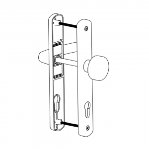 DOOR HANDLE AL JUMBO MILANO 85 MM AXIS LONG&WIDE KNOB TYPE 9005 MATTE