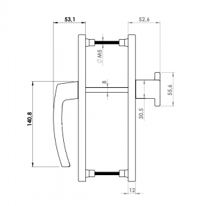 KAPI KOLU AL JUMBO MILANO 92 E 46 MM STRONG CEKME KOL 9005 MAT