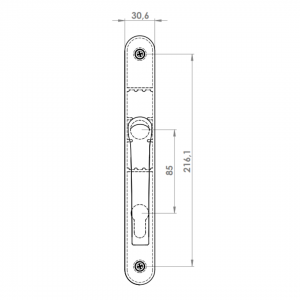 KAPI KOLU AL MILANO 85 E 30 MM UZUN OVAL 7016