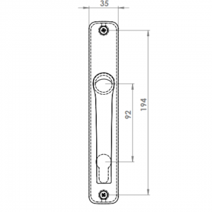 DOOR HANDLE AL MILANO 92 MM AXIS 9005 MATTE