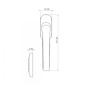 DOOR HANDLE AL MILANO FLAT LEVER WITH ROSETTE 7016