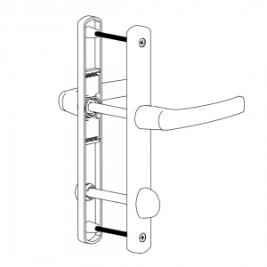 DOOR HANDLE AL MILANO WC TYPE LONG&NARROW 9005 MATTE