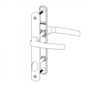 DOOR HANDLE AL MILANO WC TYPE LONG&NARROW 9005 MATTE