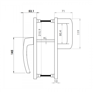 KAPI KOLU AL JUMBO MILANO 92 E 46 MM STRONG D KOL 9005 MAT