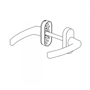 DOOR HANDLE AL JUMBO MILANO LEVER 8003