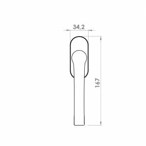 DOOR HANDLE AL JUMBO MILANO LEVER 8003