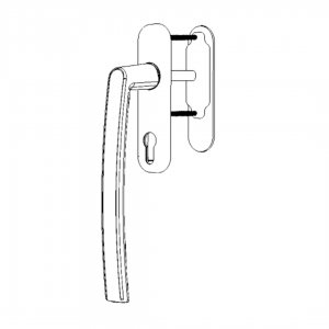 SLIDING GROUP AL JUMBO MILANO HEBE SCHIEBE BUILT-IN HANDLE WITH BARREL HOLE 8003