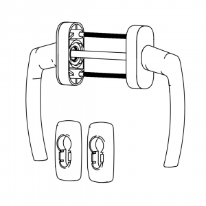 SLIDING GROUP AL MILANO SET WITH ROSETTE 8019