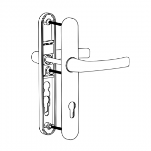 DOOR HANDLE AL JUMBO MILANO 92 MM AXIS WITH ZAMAC BODY 1013